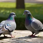 비둘기의 번식 주기 - **"L'Amour est dans l'Air: A Parisian Pigeon Courtship"**
    A male rock dove pigeon in a romantic,...