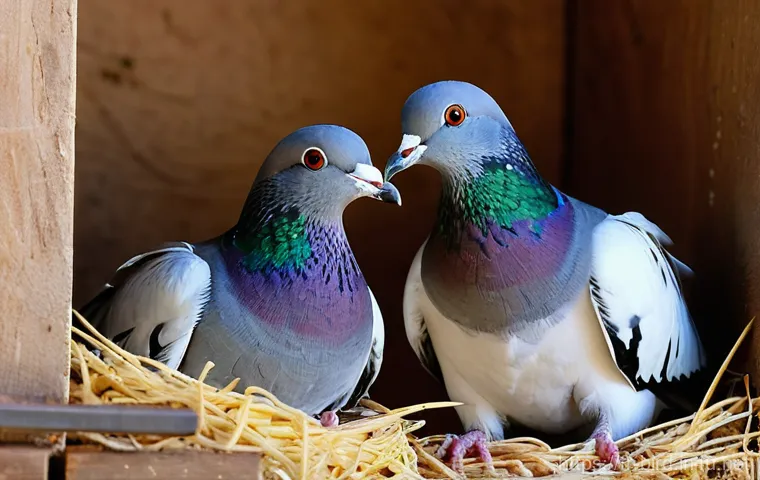 비둘기의 번식 주기 - **"Un Nid, Mon Royaume: Urban Nest Architects"**
    A pair of common city pigeons diligently constr...